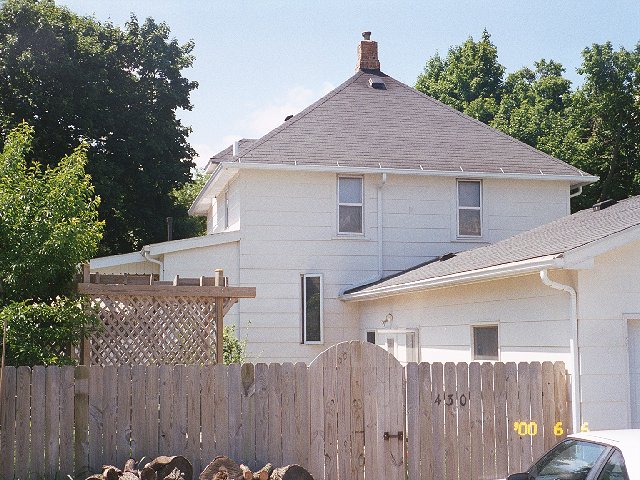 Back view of the house from the alley